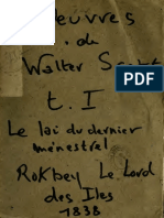 Scott, Walter (Sir) - Oeuvres T. 01 - Le Lai Du Dernier Ménestrel - Rokeby - Le Lord Des Îles - Trad. Albert Montémont