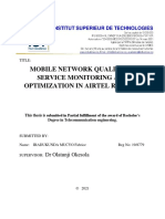 Mobile Network Quality of Service Monitoring and Optimization in Airtel Rwanda