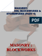 Masonry-Brickwork, Blockwork&Stonework-Part 4 Student
