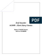End Semester HS3090 - Short Story Classics: Name: G Rohith Kumar Roll No: EE18B008