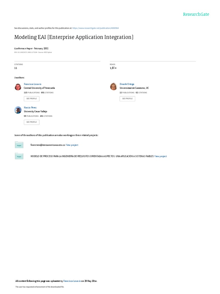 Modeling EAI (Enterprise Application Integration) : February 2002 | PDF ...