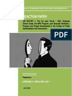 REACTION PAPER - Program and Project Proposal