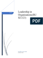 Leadership in Organisations (BU SI1323) : (Date)