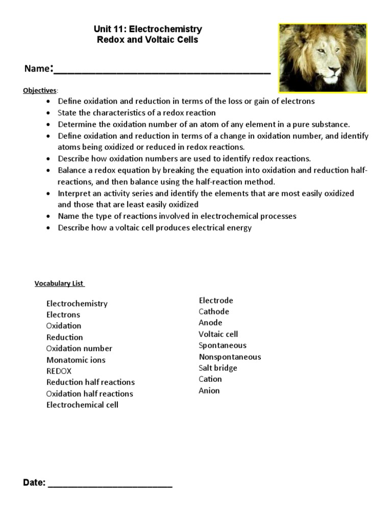 Understanding Redox Reactions and Cells | PDF | Redox | Electrochemistry