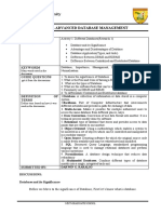 Activity 1 Different Databases Research 1 DARWIN G. RARALIO