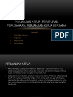 Perjanjian Kerja, Peraturan Perusahaan, Perjanjian Kerja