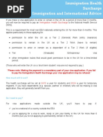 UK Immigration Healthcare Surcharge Registration