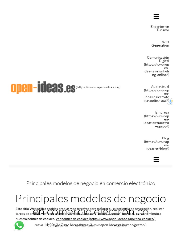 Modelos de Negocio en E-commerce | PDF | Comercio electrónico | Cookie HTTP