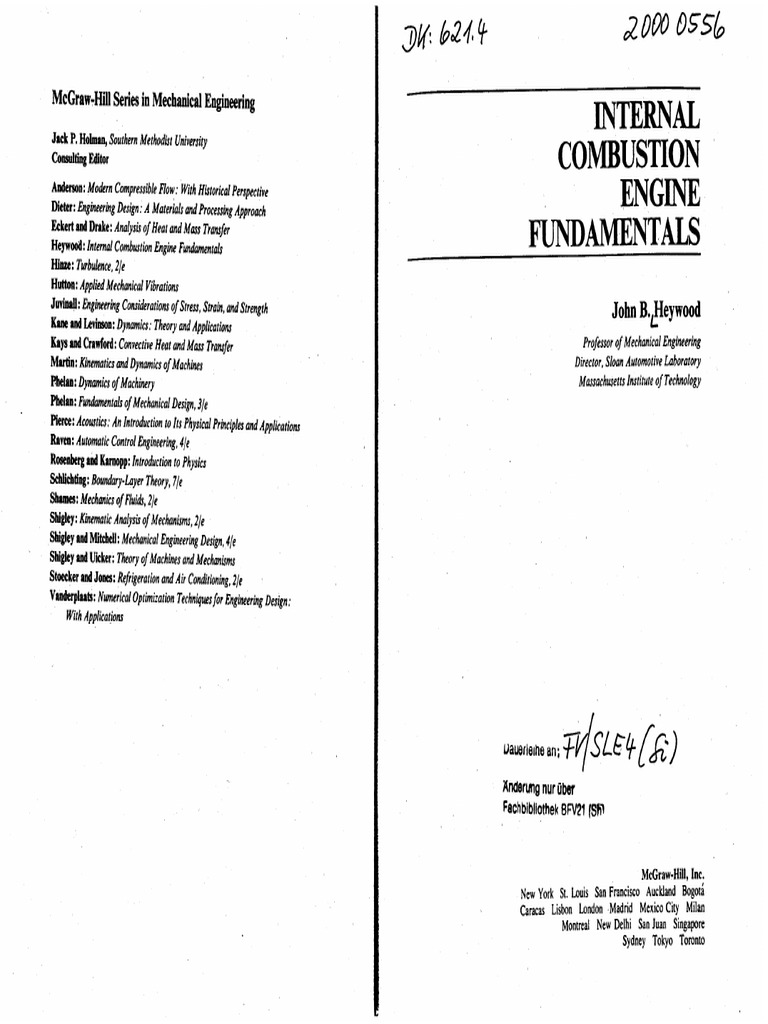 Heywood JB Internal Combustion Engine Fundamentals PDF