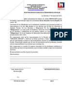 Acta de Compromiso Por Dificultades en El Rendimiento Escolar