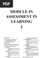 Module in Assessment in Learning 2 PR