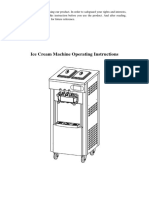 Ice Cream Machine Operating Instructions