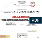 Certificate Participation: Nenita B. Bascugin