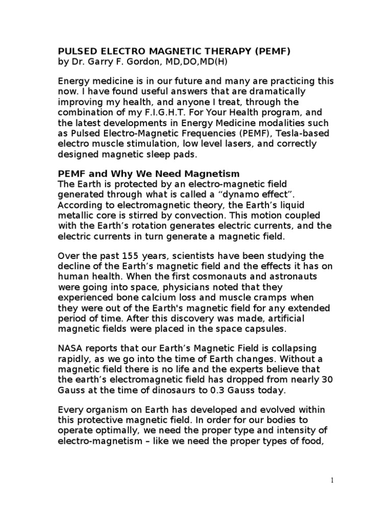 PEMF Medicine of The Future PDF Inflammation Medicine