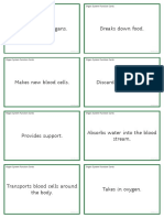 Organ System Function Cards