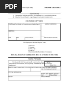 Medical Certificate (1) Form 211