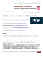Afectación Bucal en Pacientes Con Artritis Reumatoide: Revista Cubana de Reumatología