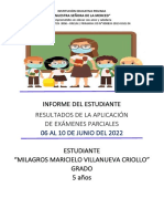 Informe de Examen Parcial - Milagros Villanueva