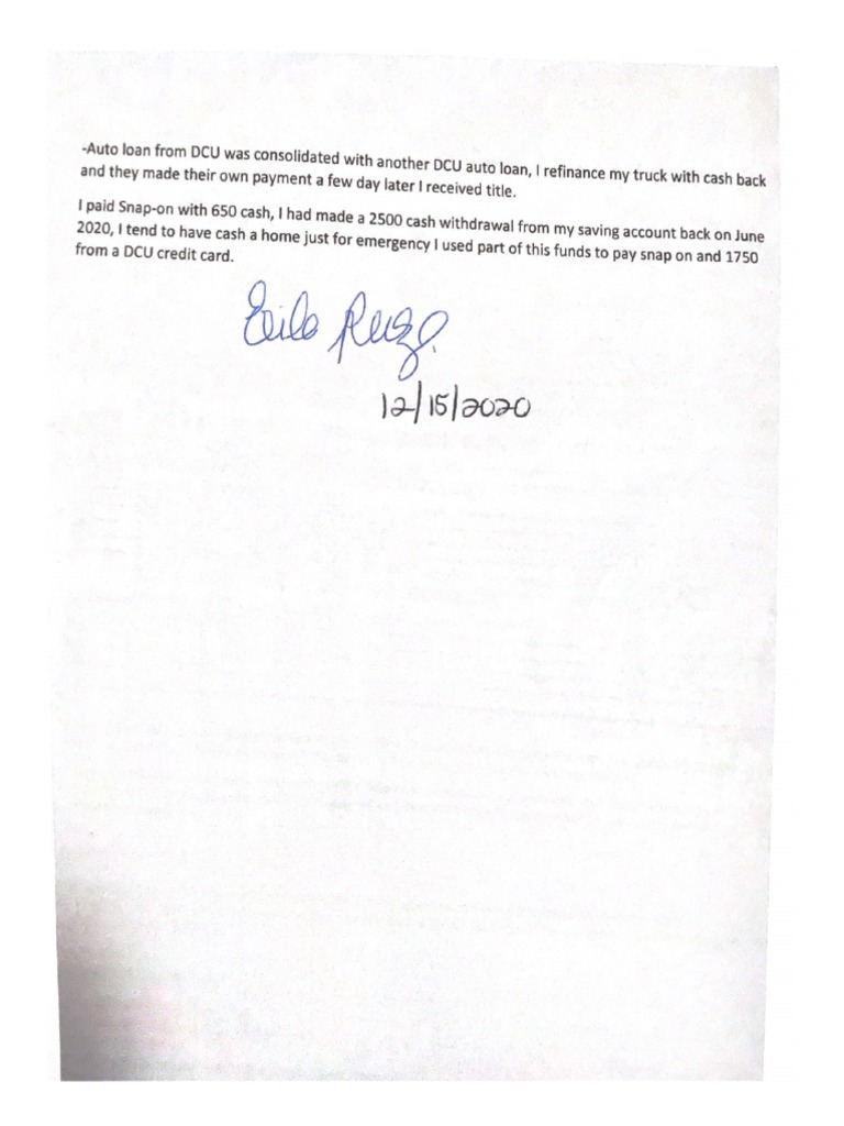 Auto Loan From DCU Was Consolidated With Another DCU Auto Loan, I