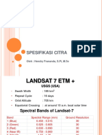 Bahan Ajar PCD. GEOGRAFI. Spesifikasi Citra