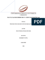 Trabajo Monográfico Sobre PUE de Obligación de Hacer Carátula, Indice, Introducción y Marco Teórico