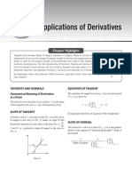 Applications of Derivatives: Chapter Highlights