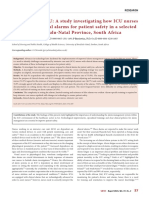 Alarms in The Icu: A Study Investigating How Icu Nurses Respond To Clinical Alarms For Patient Safety in A Selected Hospital in Kwazulu-Natal Province, South Africa