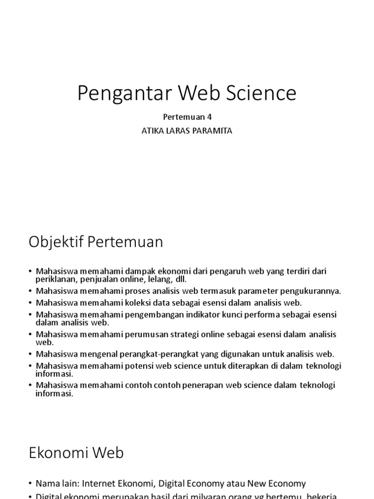 Pengantar Ekonomi dan Analisis Web | PDF | Marketing | Communication