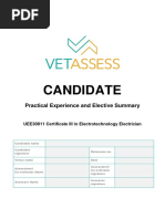 (PES) UEE30811 Certificate III in Electrotechnology Electrician