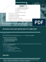 Unit 1 - Basic Concepts of Computer