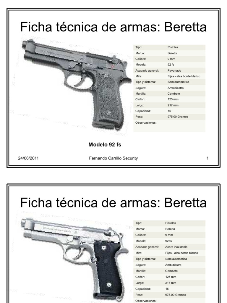 .Ficha_técnica_de_armas_9mm Pistola Armas pequeñas