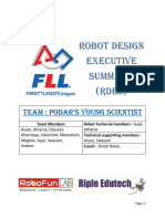 Robot Design Executive (RDES) : Team: Podar's Young Scientist