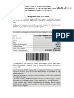 Datos y comprobante para presentar examen de inglés ENALLT UNAM