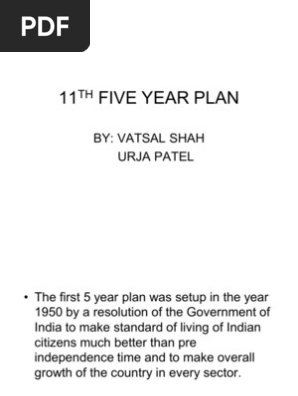 11th Five Year Plan