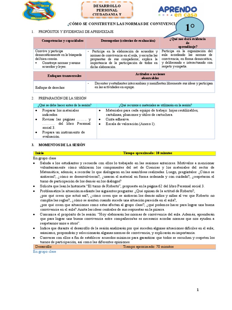 Normas de Convivencia en DPCC | PDF | Salón de clases | Evaluación