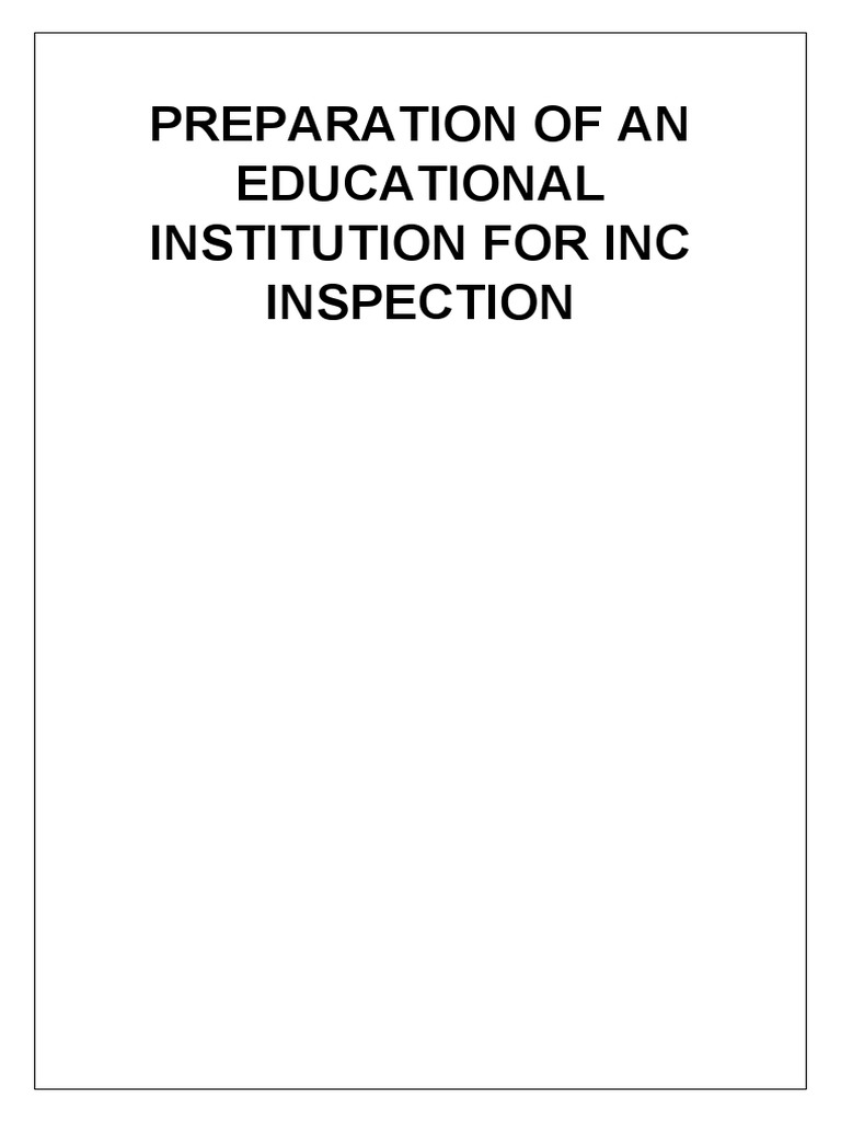 INC Inspection Preparation for Nursing Colleges | PDF | Nursing | Libraries