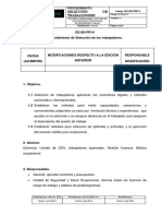 Anexo 13. SO-SS-PR14 PROCEDIMIENTO DE SELECCIÓN DE LOS TRABAJADORES