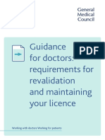 Revalidation of Registration and Licence To Practice GMC UK