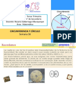 Circunferencia Y Círculo: Semana 36