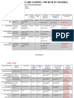 Youth Week Pulpit Exchange - District Allocation Schedule