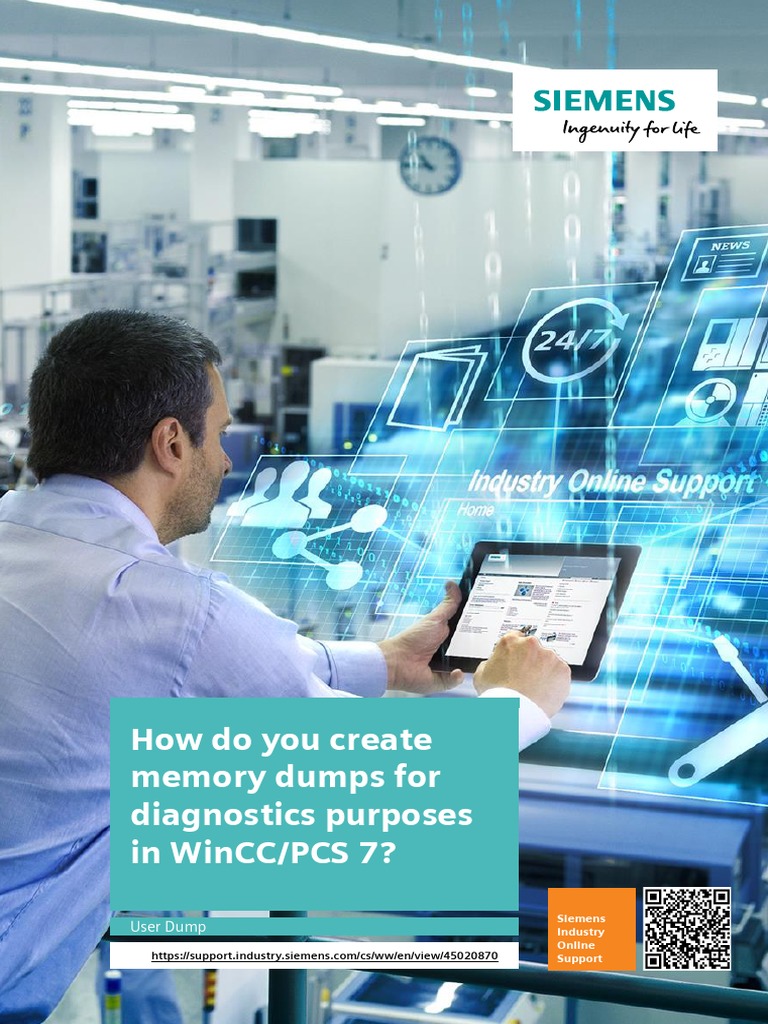 How Do You Create Memory Dumps For Diagnostics Purposes In Wincc Pcs 7