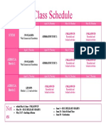 Class Schedule F2F