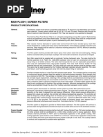 Maxi-Flush - Screen Filters: Product Specifications