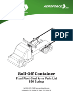 Roll-Off Container: Fixed Pivot-Steel Arms Parts List 850 Springs