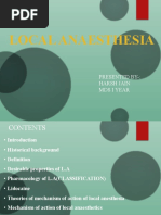 Local Anaesthesia: Presented By-: Harsh Jain Mds I Year