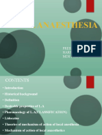 Local Anaesthesia: Presented By-: Harsh Jain Mds I Year