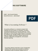 Accounting Software: NAME:-Sahil Somnath Madhavi Registration No: - Wro0700467