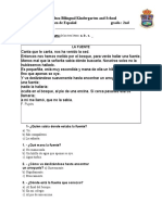 Prueba Compresion Lectura 2º GRADO