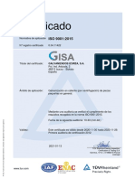 Certificado: Galvanizados Izurza, S.A