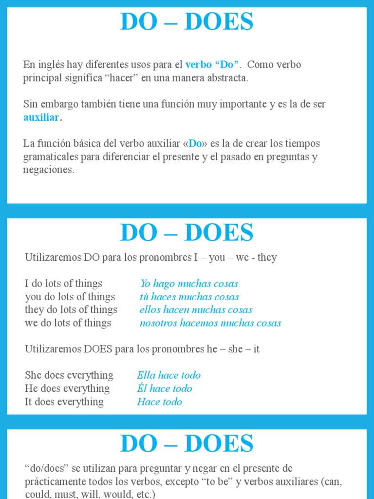 Do Does | PDF